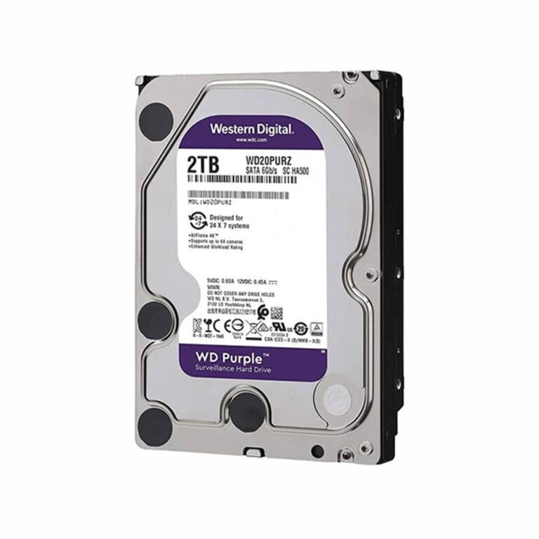 هارد دیسک اینترنال وسترن دیجیتال مدل Purple WD20PURZ ظرفیت 2 ترابایت