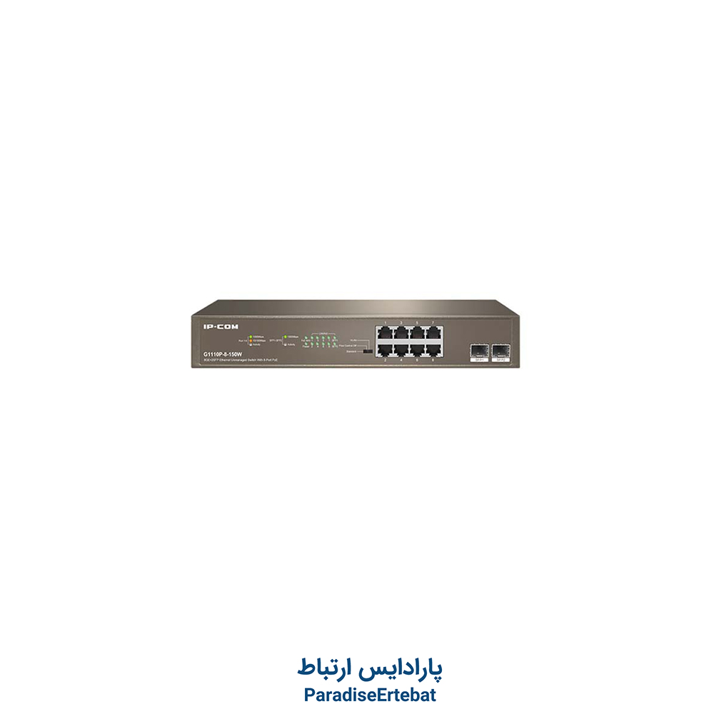 سوییچ ۱۰ پورت POE آی پی کام G1110P-8-150W سوییچ ۱۰ پورت POE آی پی کام G1110P-8-150W
