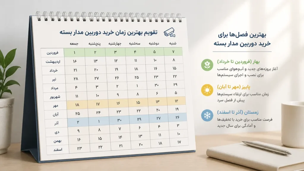 تقویم بهترین فصل خرید دوربین مدار بسته