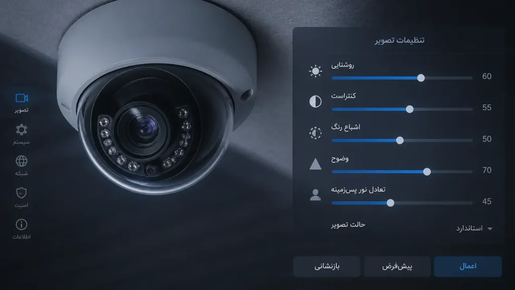 تنظیمات دوربین مدار بسته برای دید در شب